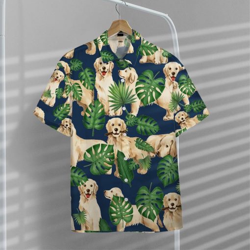 Gearhuman 3D Tropical Golden Retrievers Hawaii Shirt ZK0706212 Hawai Shirt