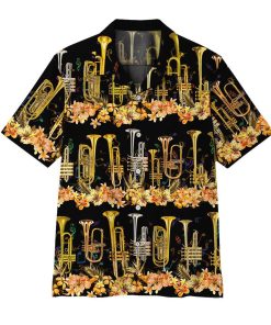 Gearhuman 3D Trumpet Hawaii Shirt ZZ2506218 Short Sleeve Shirt Short Sleeve Shirt S 