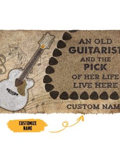 GearHuman 3D Twelve-string Guitars An Old Guitarist Custom Doormat GR21016 Doormat Doormat S(15,8''x23,6'')