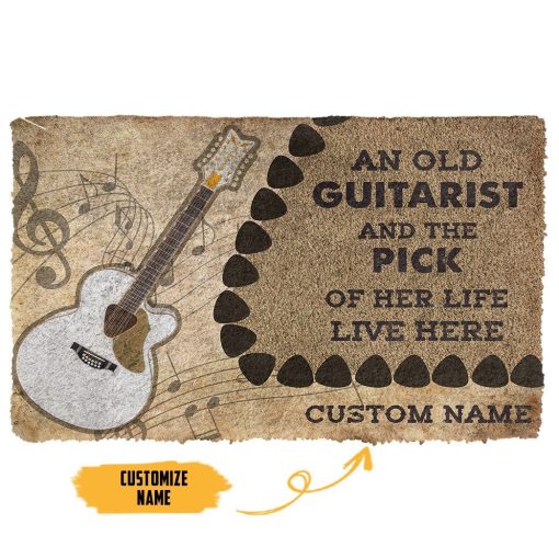 GearHuman 3D Twelve-string Guitars An Old Guitarist Custom Doormat GR21016 Doormat Doormat S(15,8''x23,6'')