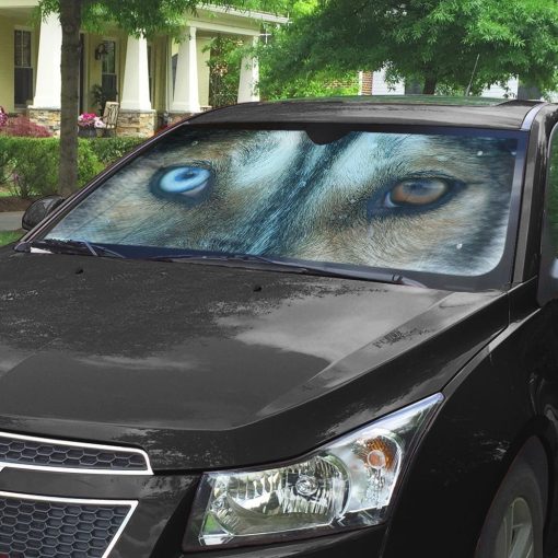 Gearhuman 3D Two-Color Eyes Wolf Sunshade ZK0707211 Auto Sunshade
