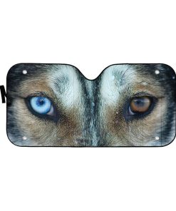 Gearhuman 3D Two-Color Eyes Wolf Sunshade ZK0707211 Auto Sunshade 57''x27.5'' 