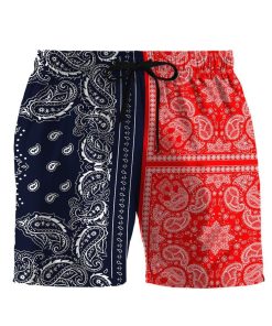 Gearhuman 3D Two Paisley Bandanas Shorts ZK3105215 Men Shorts Beach Shorts / S 