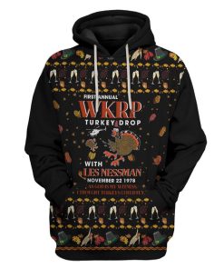 Gearhuman 3D Ugly Sweater Party Turkey Thanksgiving Tshirt Hoodie Apparel GH17011 3D Apparel Hoodie S 