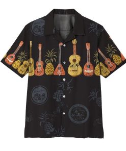 Gearhuman 3D Ukulele Hawaii Shirt ZK0206214 Hawai Shirt Short Sleeve Shirt S 