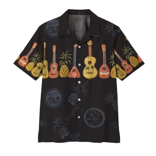 Gearhuman 3D Ukulele Hawaii Shirt ZK0206214 Hawai Shirt Short Sleeve Shirt S