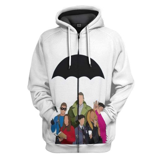 Gearhuman 3D Umbrella Academy Custom Hoodie Apparel GS13083 3D Custom Fleece Hoodies Zip Hoodie S