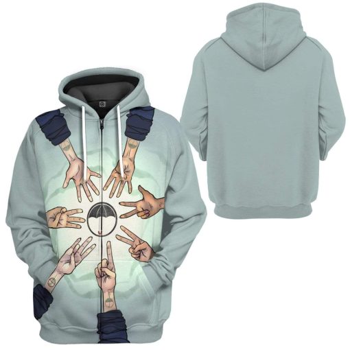 Gearhuman 3D Umbrella Academy Numbers Custom Hoodie GS13085 3D Custom Fleece Hoodies