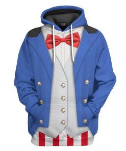 Gearhuman 3D Uncle Sam Cosplay Halloween Custom Hoodie Apparel GV01092 3D Custom Fleece Hoodies Hoodie S 