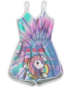 Gearhuman 3D Unicorn Tie Dye Custom Rompers GC21095 Rompers Rompers S 
