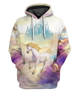Gearhuman 3D Unicorn Was Born In Heaven Custom Hoodie Apparel GL09063 3D Custom Fleece Hoodies Hoodie S 
