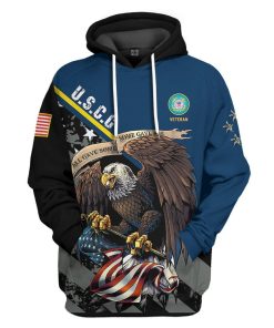 Gearhuman 3D United States Coast Guard Veteran Custom Rank Tshirt Hoodie Apparel GVC261019 3D Apparel 