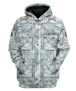 Gearhuman 3D US Airforce Airman Battle Uniform Tshirt Hoodie Apparel GK081217 3D Apparel Hoodie S 