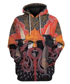 Gearhuman 3D Viking Custom Fleece Hoodie Apparel GA03039 3D Custom Fleece Hoodies Hoodie S 