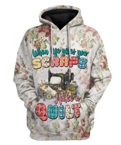 Gearhuman 3D Vintage Floral Make A Quilt Custom Fleece Hoodie Apparel GT27021 3D Custom Fleece Hoodies Hoodie S