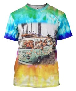 Gearhuman 3D Vintage Surf Van Hippie Custom Tshirt Apparel GL240820 3D T-shirt T-Shirt S 