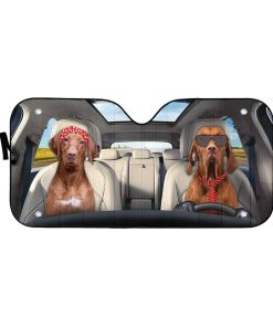 Gearhuman 3D Vizsla Dog Auto Car Sunshade GV01037 Auto Sunshade 57''x27.5''