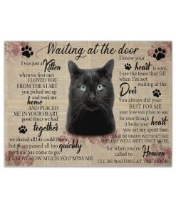 Gearhuman 3D Waiting At The Door Black Cat Custom Canvas GB250118 Canvas 1 Piece Non Frame M