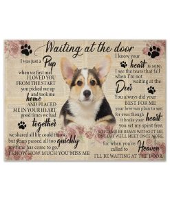 Gearhuman 3D Waiting At The Door Corgi Custom Canvas GB017022 Canvas 1 Piece Non Frame M