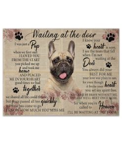 Gearhuman 3D Waiting At The Door French Bulldog Custom Canvas GB017024 Canvas 1 Piece Non Frame M