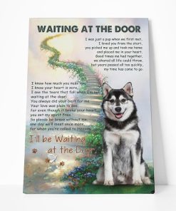 Gearhuman 3D Waiting At The Door Husky Canvas GK02021 Canvas 1 Piece Non Frame M