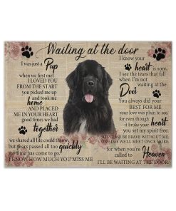 Gearhuman 3D Waiting At The Door Newfoundland Custom Canvas GB17021 Canvas 1 Piece Non Frame M