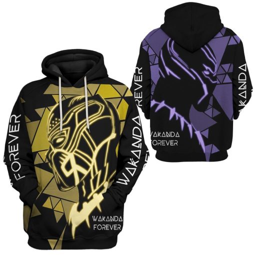 Gearhuman 3D Wakanda Forever Custom Hoodie Apparel GV03098 3D Custom Fleece Hoodies