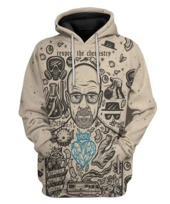 Gearhuman 3D Walter White Breaking Bad Custom Hoodie Apparel GW13071 3D Custom Fleece Hoodies Hoodie S 