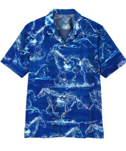 Gearhuman 3D Water Horse Hawaii Shirt ZZ2605216 Hawai Shirt Short Sleeve Shirt S 