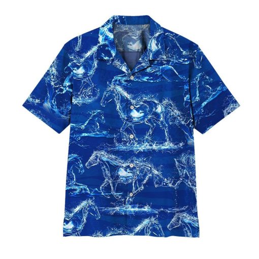 Gearhuman 3D Water Horse Hawaii Shirt ZZ2605216 Hawai Shirt Short Sleeve Shirt S