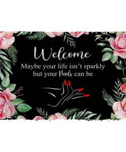 Gearhuman 3D Welcome Nails Salon Doormat ZK0906216 Doormat Doormat S(15,8inchx23,6inch) 
