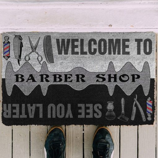 Gearhuman 3D Welcome To Barber Shop Doormat ZK0906213 Doormat