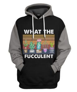 Gearhuman 3D What The Fucculent Black Custom Hoodie Apparel GV29092 3D Apparel Hoodie S 