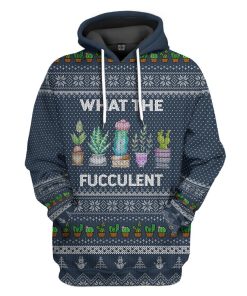 Gearhuman 3D What The Fucculent Ugly Sweater Custom Tshirt Hoodie Apparel GV26102 3D Apparel Hoodie S 