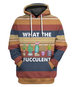 Gearhuman 3D What The Fucculent Vintage Custom Hoodie Apparel GV29094 3D Apparel Hoodie S 