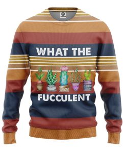 Gearhuman 3D What The Fucculent Vintage Custom Sweatshirt Apparel GV29094 Sweatshirt Sweatshirt S 