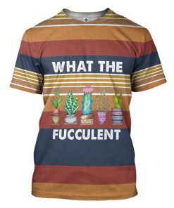 Gearhuman 3D What The Fucculent Vintage Custom Tshirt Apparel GV29094 3D T-shirt T-Shirt S 