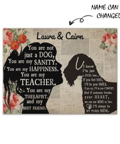 Gearhuman 3D Wheaten Terrier My Best Friend Custom Name Canvas GW260136 Canvas 1 Piece Non Frame M