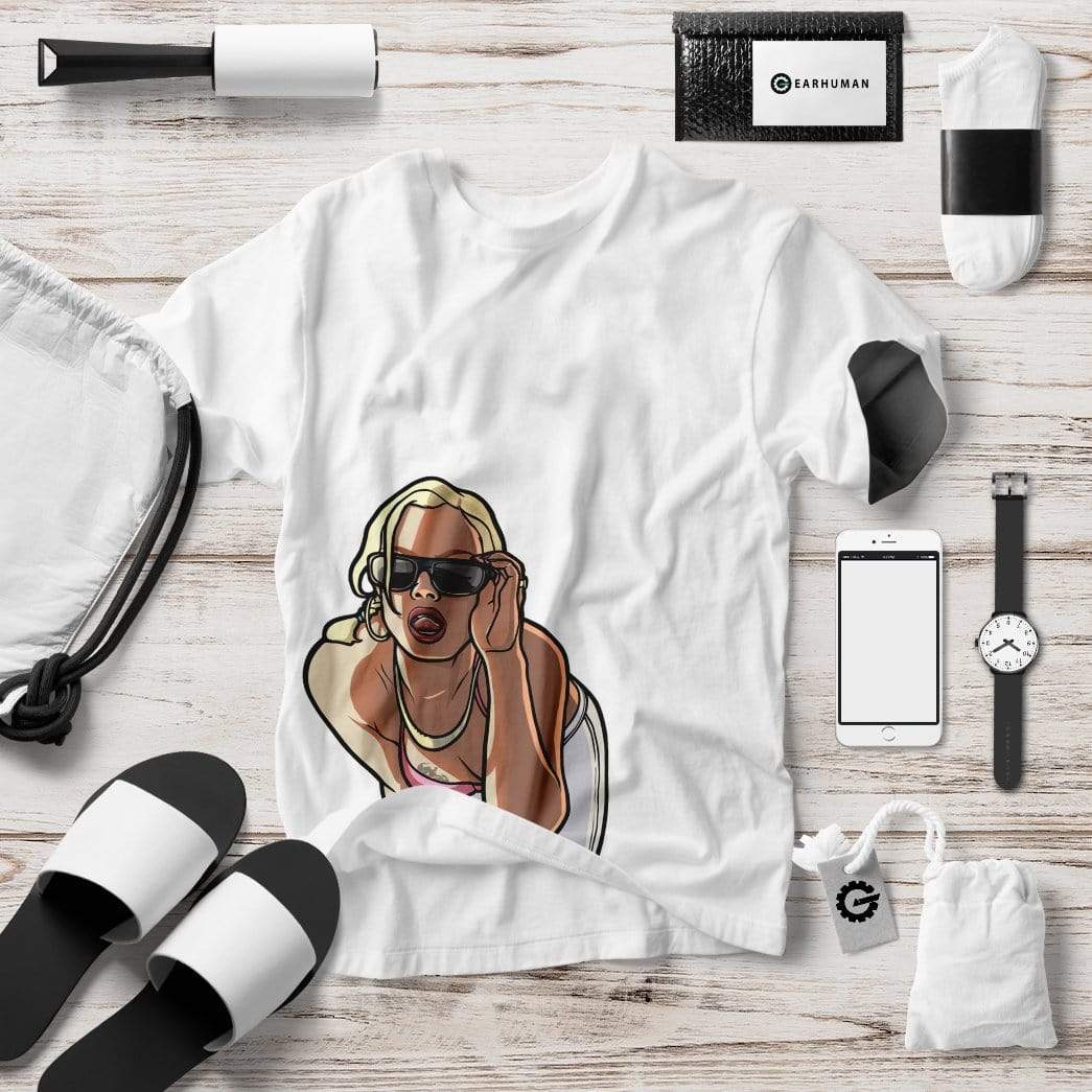 Gearhumans 3D White GTA San Andreas Custom Apparel 6 Gearhuman 3D White GTA San Andreas Custom Apparel GS11062 3D Custom Fleece Hoodies