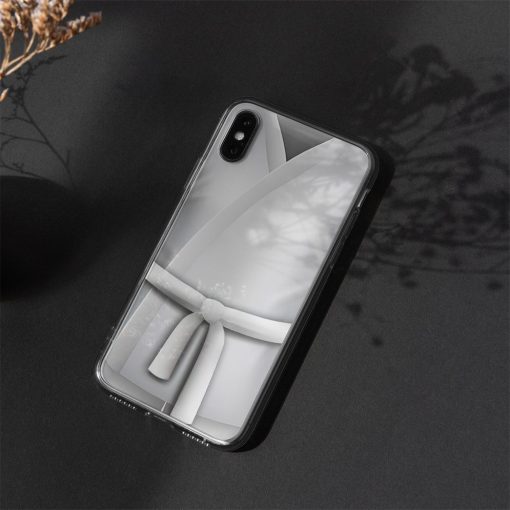 Gearhuman 3D White Karate Belt Phone Case ZK1706219 Glass Phone Case