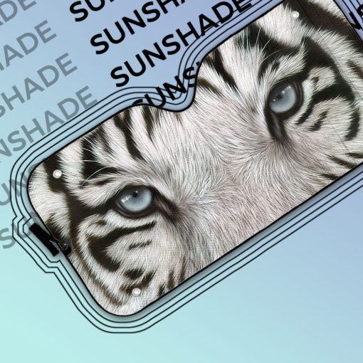 Gearhuman 3D White Tiger Eyes Car Sunshade ZK3006212 Auto Sunshade