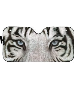Gearhuman 3D White Tiger Eyes Car Sunshade ZK3006212 Auto Sunshade 57''x27.5'' 