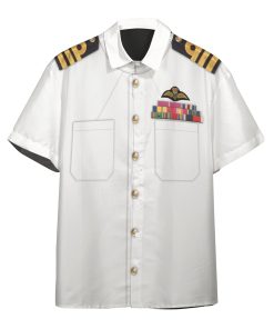 Gearhuman 3D White Uniforms Of The Royal Navy Custom Short Sleeve Shirt GV171115 Short Sleeve Shirt Short Sleeve Shirt S 
