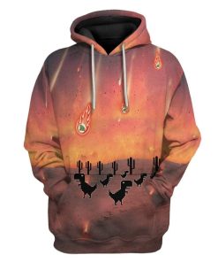 Gearhuman 3D Wifi Dinosaur Mass Extinction Custom T-Shirts Hoodies Apparel HD-TA1102201 3D Custom Fleece Hoodies Hoodie S 