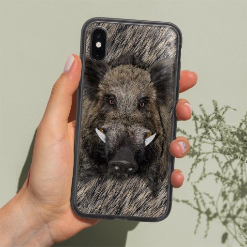 Gearhuman 3D Wild Boar Custom Phone Case GV091119 Glass Phone Case