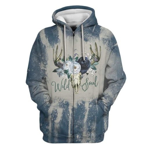 Gearhuman 3D Wild Soul Custom Fleece Hoodie Apparel GH27022 3D Custom Fleece Hoodies Zip Hoodie S