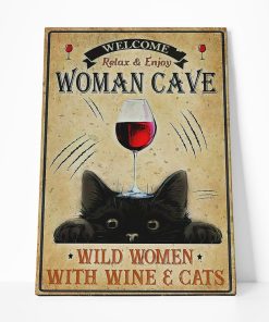 Gearhuman 3D Wild Women With Wine And Cats Canvas GB080310 Canvas 1 Piece Non Frame M