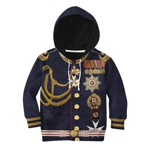 Gearhuman 3D Wilhelm II Custom Hoodie Apparel GH230401 Kid 3D Apparel Kid Hoodie 2XS