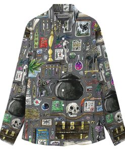 Gearhuman 3D Witchcraft The Witch Linen Shirt For Woman GV300918 Linen Shirt Linen Shirt S 