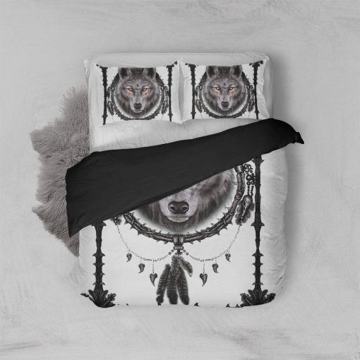 Gearhuman 3D Wolf Dreamcatcher Bedding Set GB10039 Bedding Set Twin 3PCS